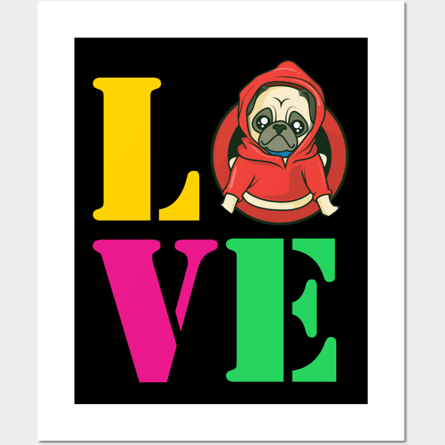 Love with dog design, valentine design Wall Art by docferds